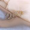 Lady Rhinestone Queen Brooches Women Crown Letters Pary Office Brooch Pins Gifts