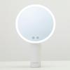 PRIDEMII Multifunctional LED Makeup Mirror with Pad Easy Touch Brightness Stepless Makeup Tabletop Mirror with Light Pole-Shaped Built-in Stand,