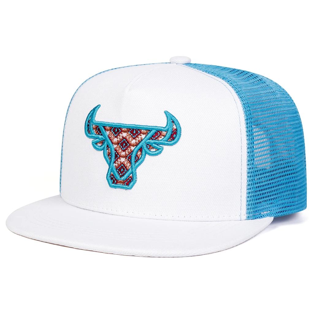 Unisex Rinderkopf Stickerei Hip-Hop Netzmützen Frühling Sommer Outdoor Verstellbare Lässige Baseballkappen Sonnenschutz Mütze Kappe