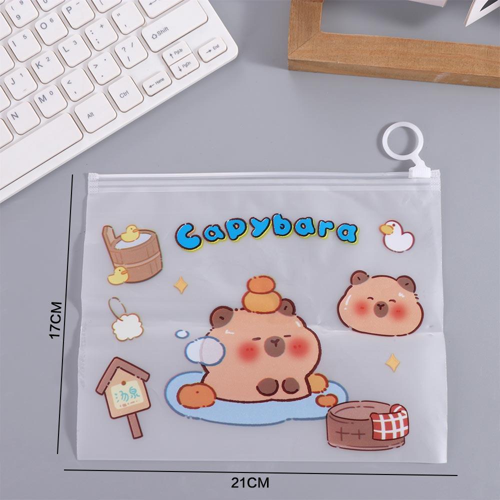 Large-capacity Capybara Transparent File Bag Waterproof File Organizer  Students