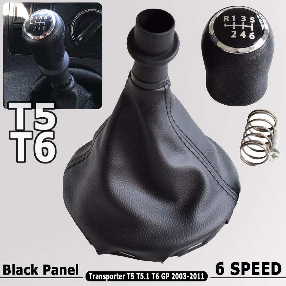 Pro Volkswagen VW Transporter T5 T5.1 Gp 2003-2011 T6 Auto Hlava řadicí páky Řadicí páka Kožená manžeta Kryt boty Límec
