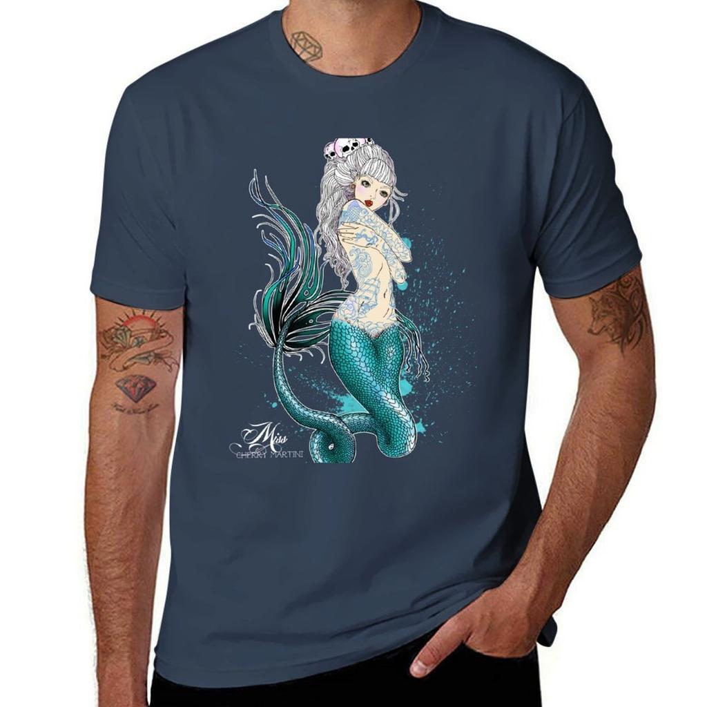 Tattooed Siren TShirt Big Size Short Sleeve Casual Top