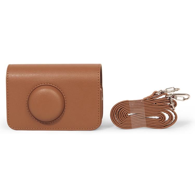 

Кожаный чехол-сумка для камеры на все тело с ремешком For Kodak EKTAR H35 / F501 / F9 коричневый