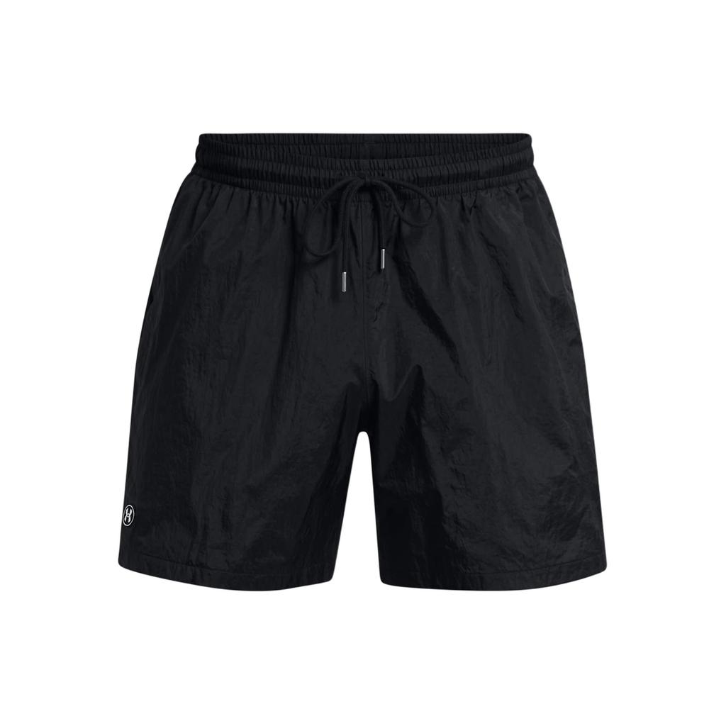 Under Armour Solide Logo Gerade Bein Gewebte Freizeitshorts Herrenshorts Schwarz 1383351-001
