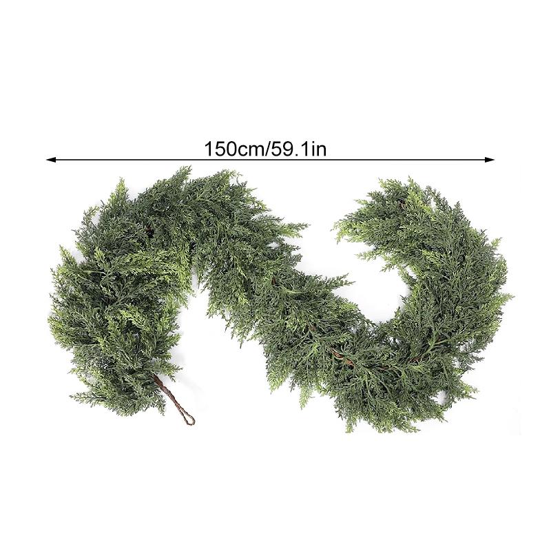 1PC Faux Ivy Vine Party Dark Green Branches Outdoor Decoration Green Christmas Tree Garland Home