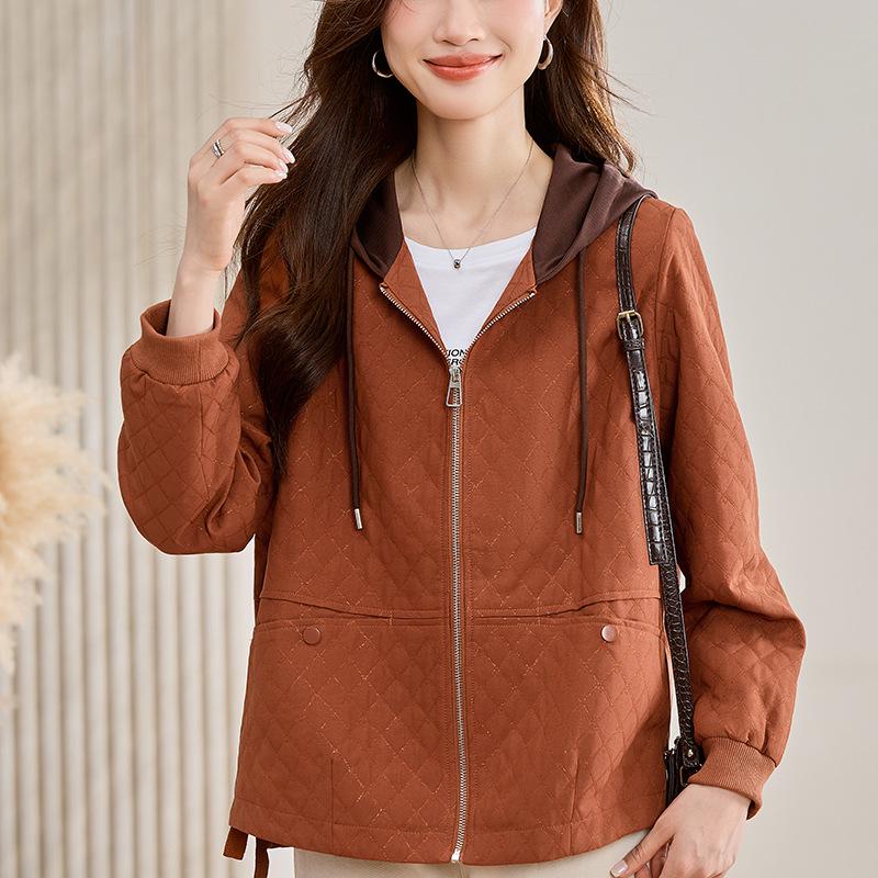 Women's Autumn 2024 Trendy Short Hooded Casual Jacket