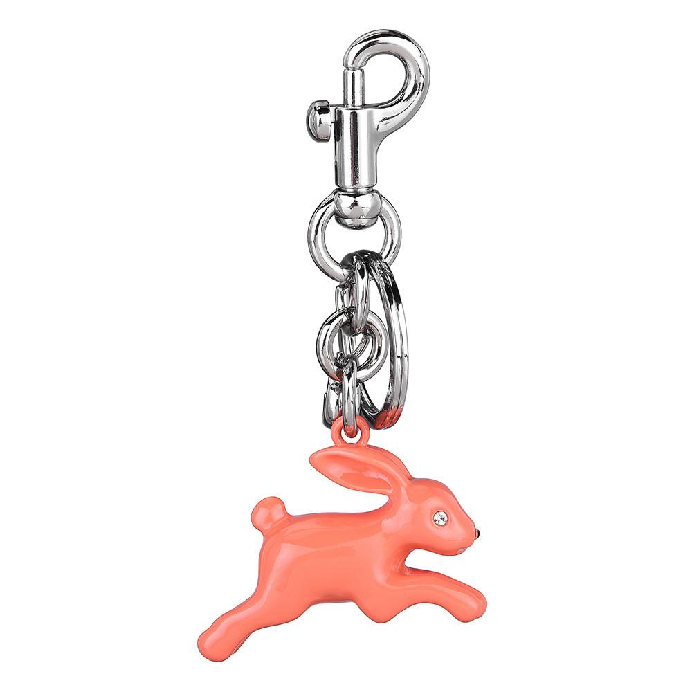 Cute Running Bunny Keychain With Rhinestone Accents For Bag Decoration And Gift Idea
