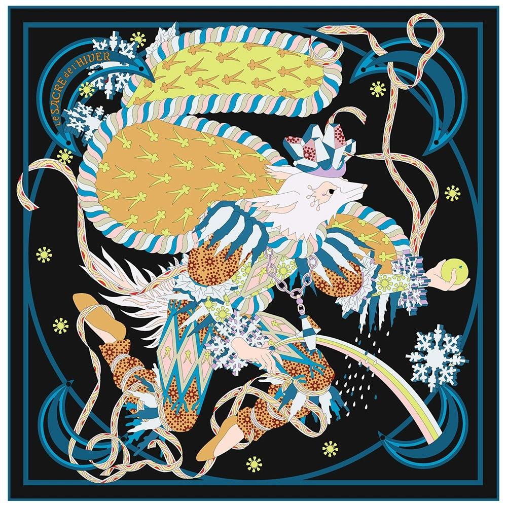 

90cm French Women Decorative Twill Large Square Scarf Fashion Travel Scarf Headscarf 90x90cm