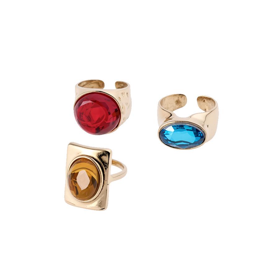 European Retro Resin Open Round Ring - Simple, High-End Fashion Index Finger Jewelry