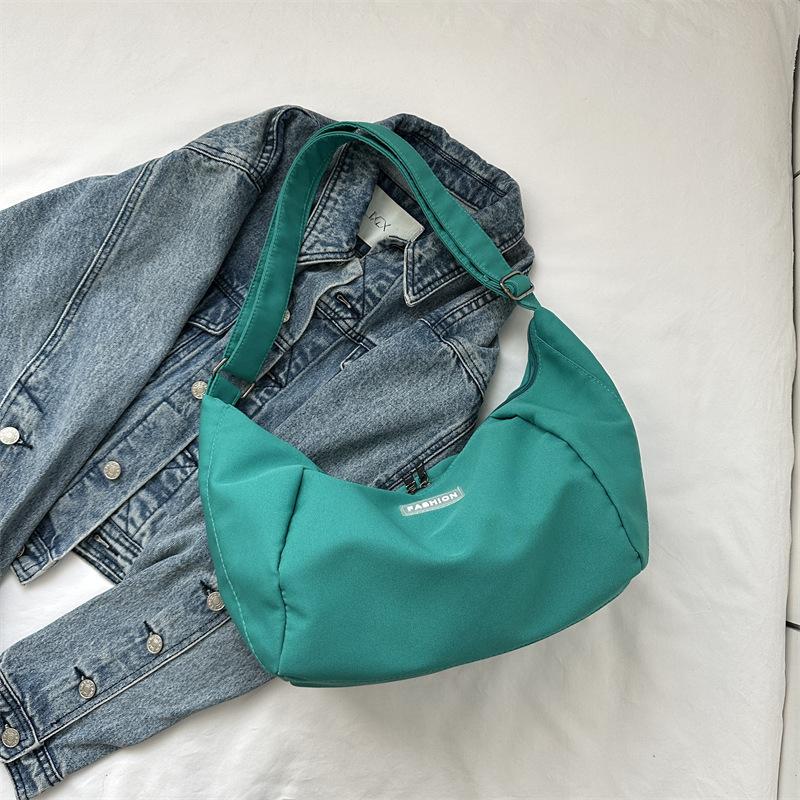 

Модная сумка женская 2025 лето новая простая холщовая сумка через плечо трендовая ретро большая вместимость сумка-тоут сумка-мессенджер зелёный