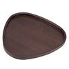 Wood Serving Tray Sturdy Bamboo Simple Elegant Triangular Multifunction Wooden Tea Tray for Cafe Office Dining Table