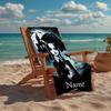 Custom Name Ultra-Soft Beach Towel with Wednesday Theme,Ideal for Pool - Camping, Diving - Perfect Travel Essential, Vibrant Beach Towel.