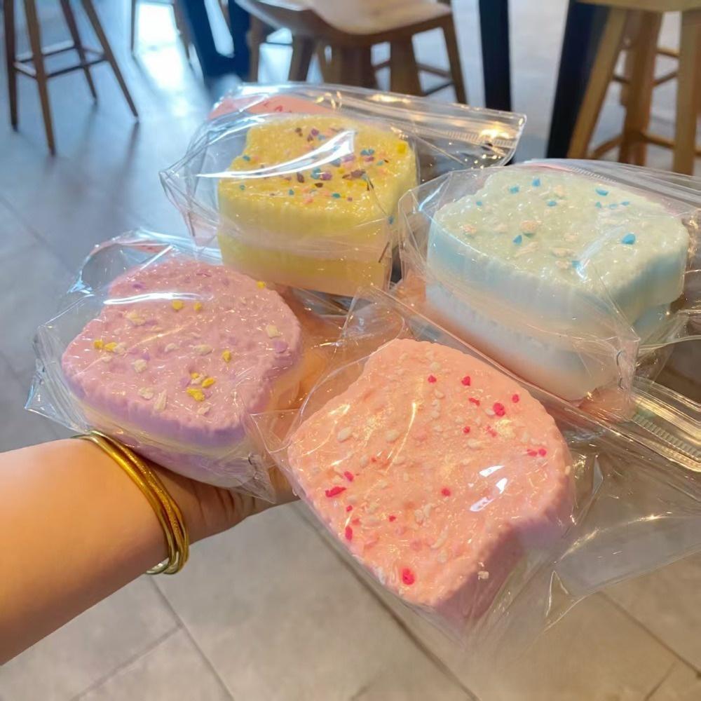 Super Thick Texture Squeeze Toys Toast Cake Desktop Ornaments Stress Relief Toys  Gift Giving