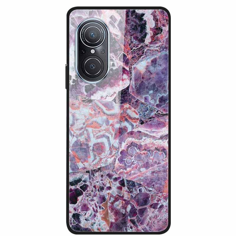 For Huawei Nova 9 10 Case Marble Tempered Glass Cover Hard Back Case For Huawei Nova9 10 SE Capa Nova10 Shockproof Funda Coque