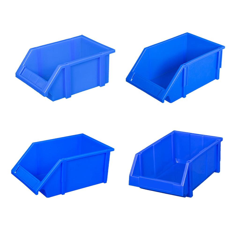 10pieces Durable And Stackable PE Storage Box With Label - Heavy Load-bearing Big Opening Stable Sorting Function