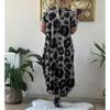 DAFIFY Women's Fashion Summer Spring Leopard Print Short Sleeve O-Neck Loose Waistline Casual Dresses