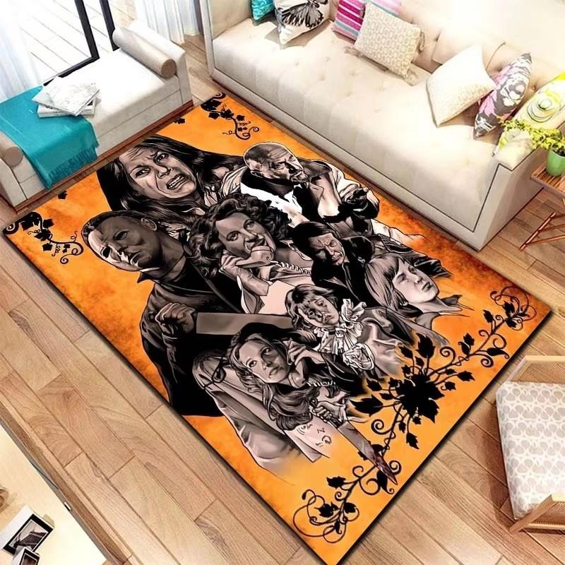 Horror Movie Bedroom Bedside Large Carpet Non Slip Soft Hallway Floor Door Mats Sofa Coffee Table Area Rugs for Home Decoration