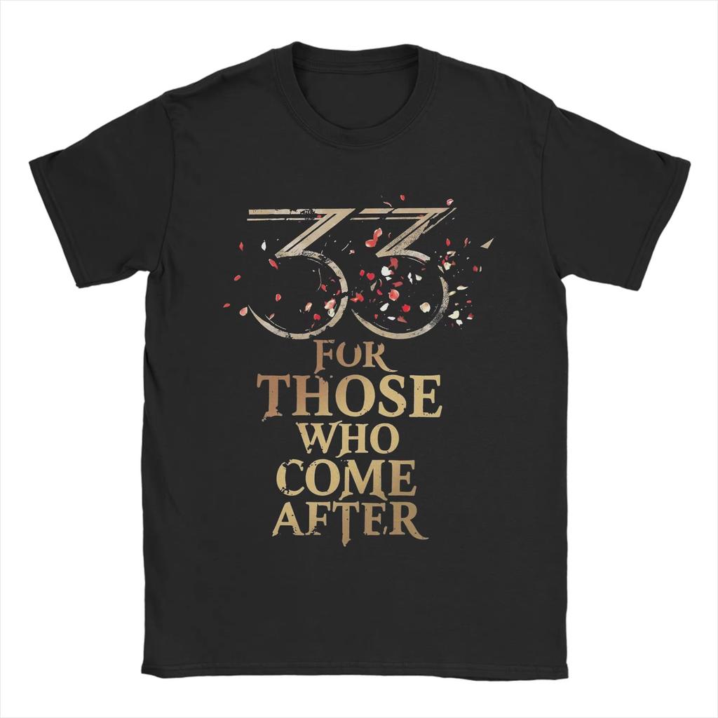 Herr Sommar Clair Obscur Expedition 33 Esquie Speltryck T-shirt Y2K Grossist Kortärmad Kläder Bomull Streetwear T-shirt
