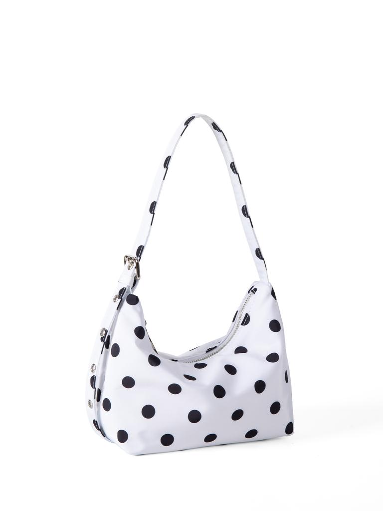 Y2k Punkt-Design Damen Tasche Stil Pendler Umhängetasche Einfach Schwarz-Weiß Gepunktet Vielseitige Geldbörse und Handtasche Für Mädchen