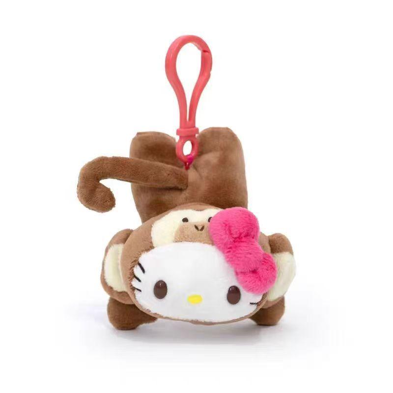 Sloth Cat Plush Toy With Super Soft Short Pile For Girls Bag Decor Gift