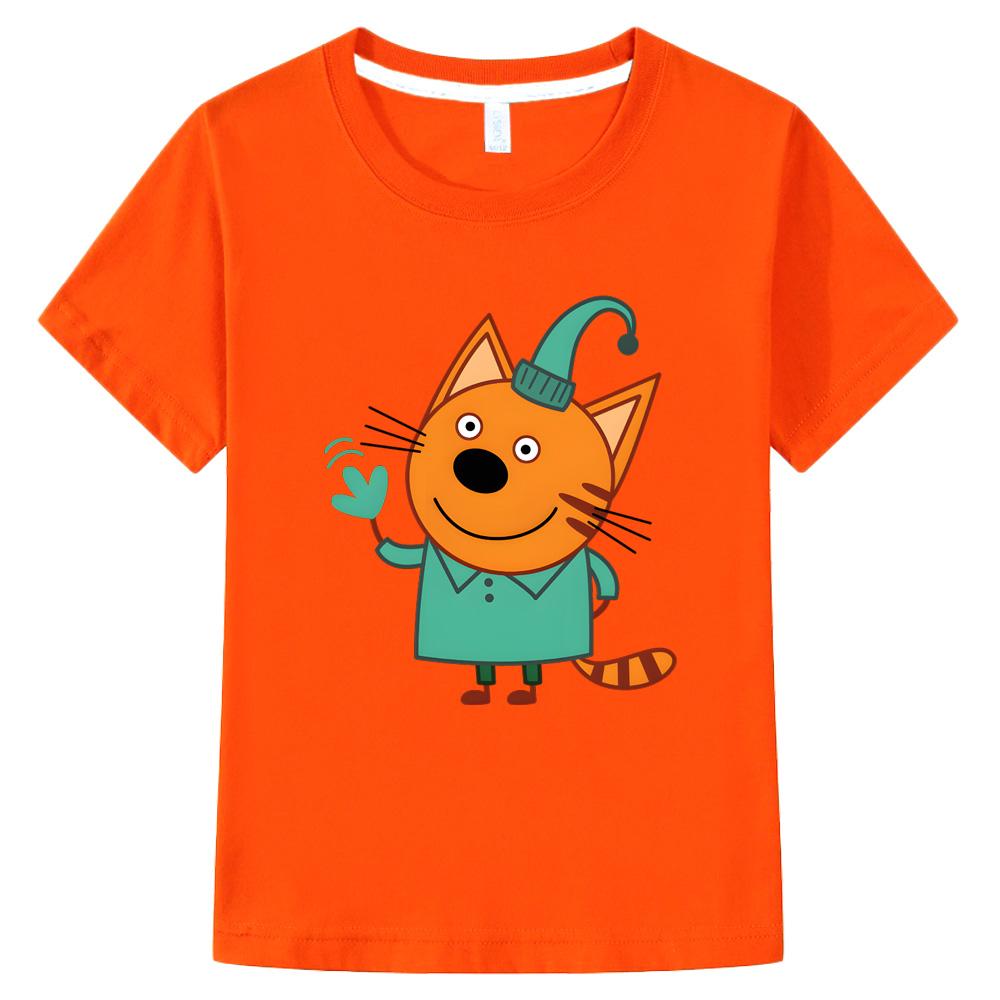 2026 NEW Kid-e-cats T-shirt Boys Girls Kids Cartoon Clothing Tops Short Sleeves Fashion Streetwear Manga/Comic Tees Toddler Cute T-shirt