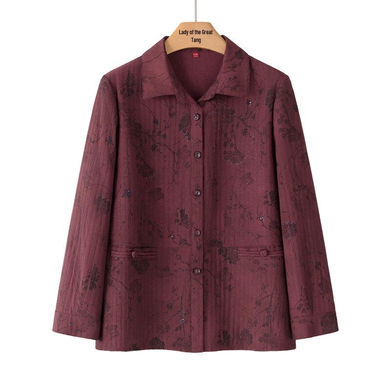 

YUZHAOLIN Women s Autumn Spring Loose Fit Floral Blouse 4XL