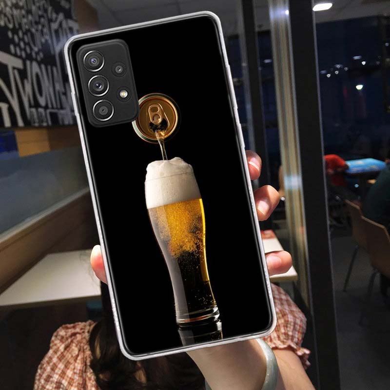 A Fresh Cold Beer Phone Case For Samsung A15 A25 A35 A55 Galaxy A12 A22 A32 A52S A72 A05S A02S A42 J6 J4 A6 A7 A8 A90 A80 J8 A9