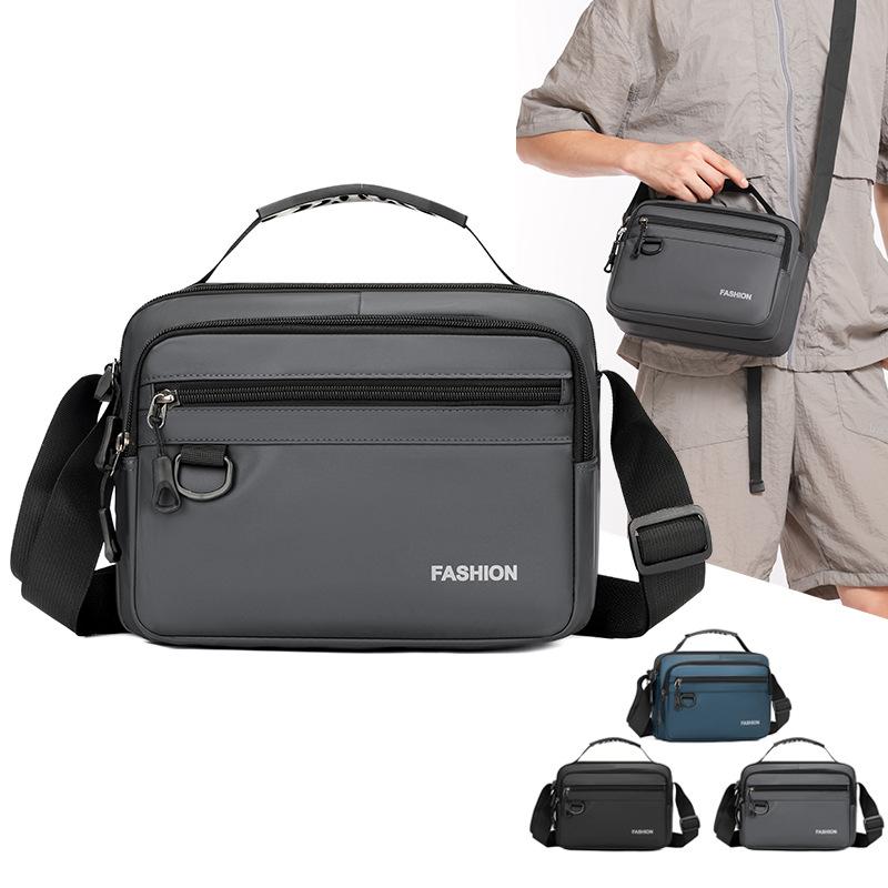 Business Handbag Men's Shoulder Bag Large Capacity Multi-Layer Crossbody Bag