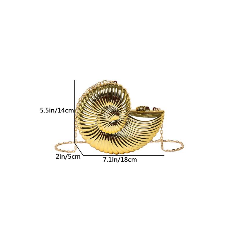 Acrylic Seashell Design Fashion Messenger Bag Stylish Shoulder Crossbody Chain Bag Perfect For Everyday Use And Special Occasions