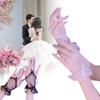 Stylish Short Mesh Gloves For Bride's Wedding Attire And Daily Wear In Soft White