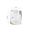Nordic Minimalist Gold-Rimmed Glass Bathroom Tumbler