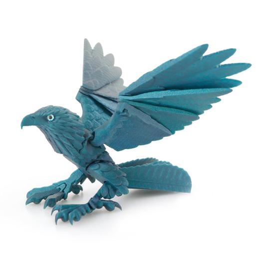 3D Printed Eagle Figurine Movable Joints Eagle Figure Model Toy Articulated Bird Figurine Home Office Bookshelf Desktop Decoration Ornament