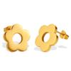 European & American Energetic Hollow Flower Stud Earrings: Niche Design for Commuting & Dating