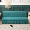 New Solid Color Sofa Bed Skirt Cover in Living Room with Pretty Hem Fashion Design Armless Chaise Cover Lounge Fundas Para Sofás