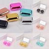 Fashion Contact Lens Case Mirror Soaking Container Business Travel Holder Kit