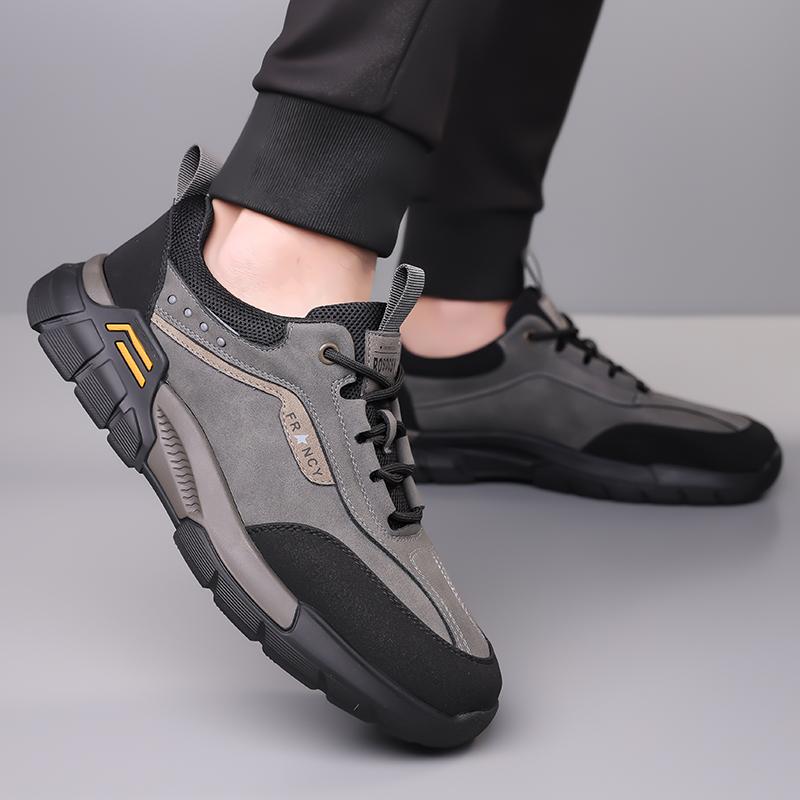 Fashionable Urban Casual Leather Men Shoes High-quality Comfort Flat Bottom Anti Slip Sports Shoes Brand Outdoor Versatile Shoes