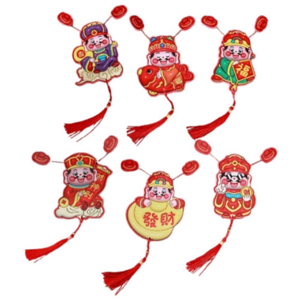 

4Pcs Creative Shaking Head God Pendant Cartoon Refrigerator Decorative Magnet Kitchen 4Pcs Random Style