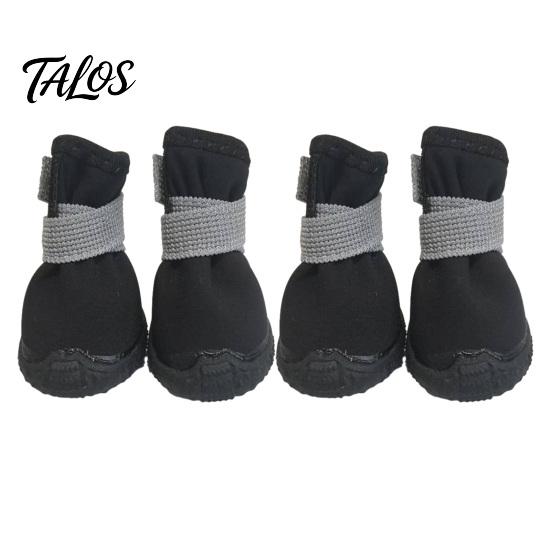 Winter Warm Boots for Outdoor Walking Waterproof Dog Shoes Small Medium and Large Dogs, Non-Slip Oxford Cloth Easy Wear Booties Muddy Paths