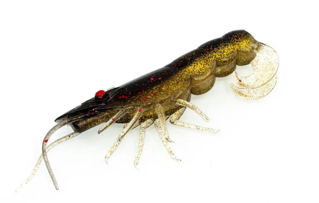 Leurre Souple Chasebaits Crevette Bouclée 60mm, Pearl Prawn, Pack De 6, Coulant Pour Pêche En Mer