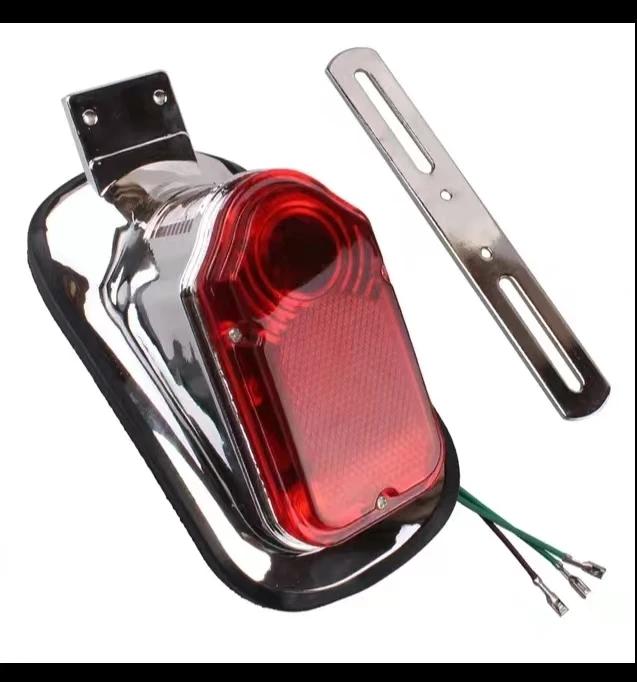 

Мотоцикл хром красный надгробный фонарь тормозной фонарь сигнал для Harley Bike Aluminiu