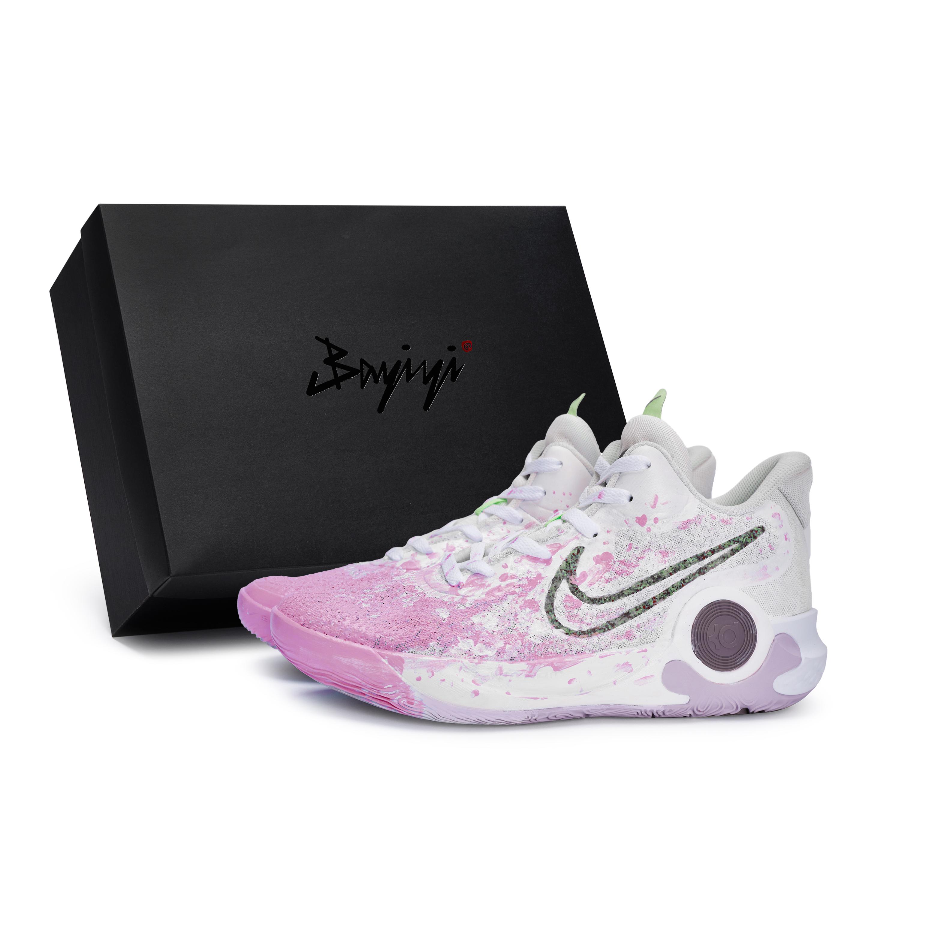 Nike KD Trey 5 IX Vintage Basketball Shoes Unisex Mid top Pink DJ6922-100(Team80-S-BOX) 40