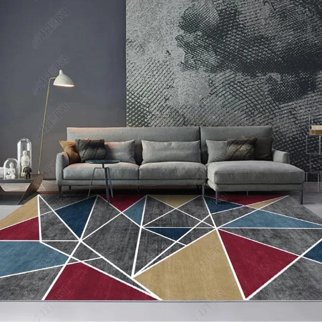 Nordic Feather Carpet Living Room Sofa Decor Bedroom Bedside Area Rugs Cloakroom Non-slip Washable Home Coffee Table Floor Mat