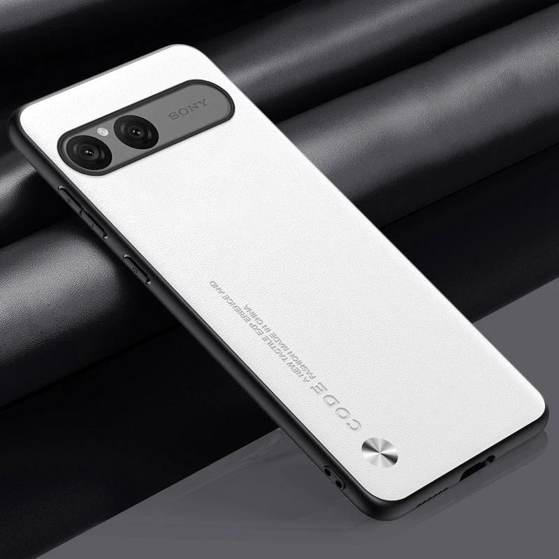 

EUCAGR Роскошный чехол из ПУ-кожи для Sony Xperia 10 VII 10VII Задняя крышка Силиконовая ударопрочная защитная крышка для телефона для Xperia10 VII For Xperia 10 VII белый