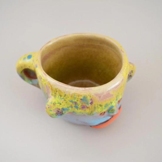 Weird Face Ceramic Mug 350ml Handcrafted Artistic Coffee Cup Decorative Tea Mug Drinkware Gift for Friends Family