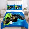Monster Truck Adventure Print 3Pcs Bedding Setduvet Cover With 2 Bedropillowcase Home Birthday Gift