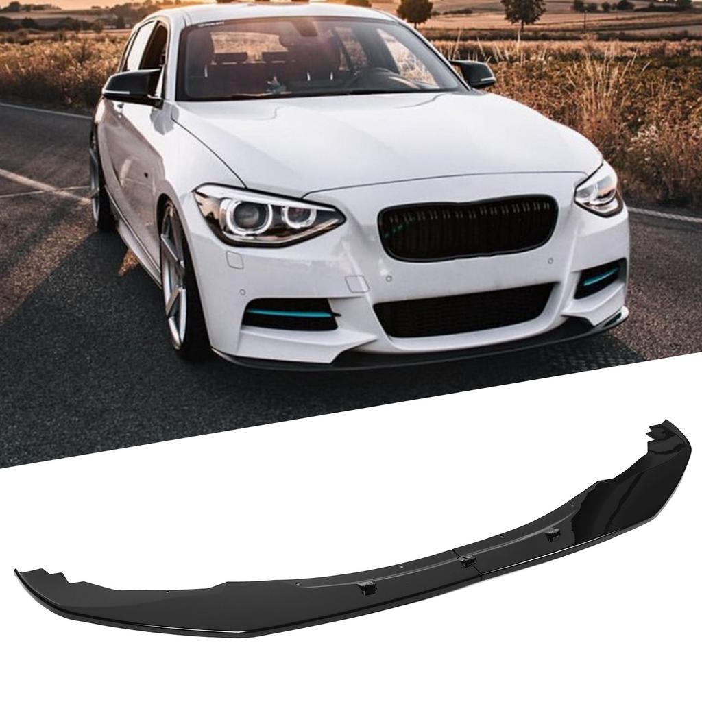 Front Bumper Lip Spolier 2 Section Bumper Lip Chin Splitter Diffuser Protector Fit For 1 Series F20 F21 Pre LCI M‑Sport