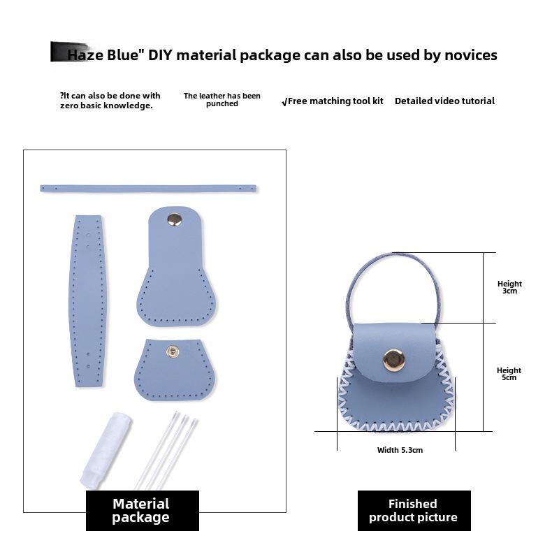 Portofel mini din piele naturală pentru monede și chei - Stil coreean casual, realizat manual