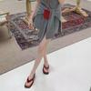 [Su Yinyin of the Same Style] Super JI Welfare Payment~ Square Toe Slope Heel Beach Flip-flops Women's Sandals Outside
