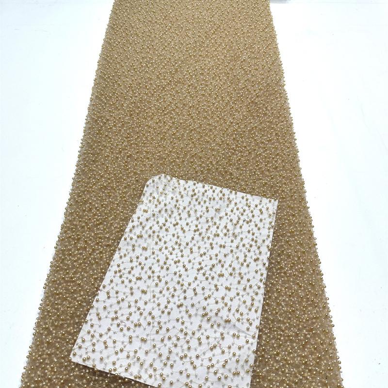 1yard Sequin Embroidery Fabric for Wedding Dress DIY Sewing Elegant Embroidered Beaded Lace Fabric Glitter Evening Dress Cloth