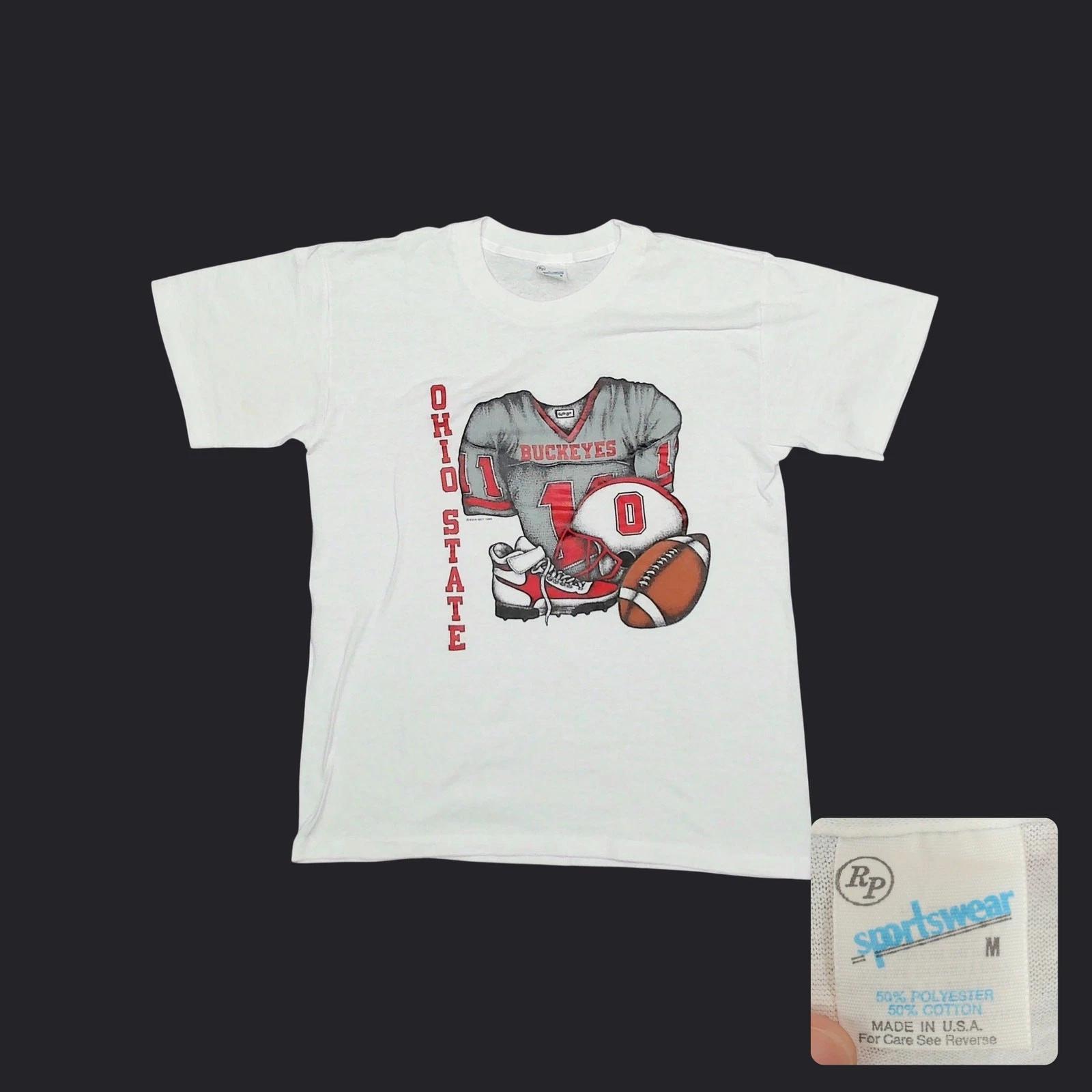 80s Ohio State Buckeyes T Shirt Football Jersey Graphic Single Stitch Small M